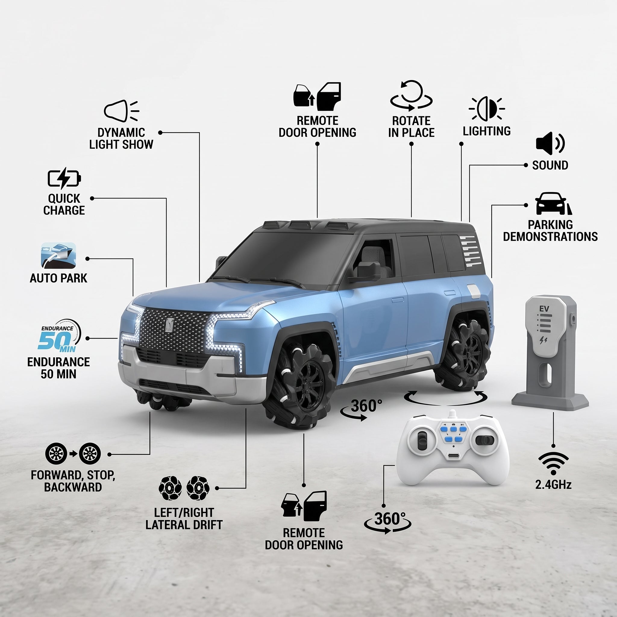 RC Auto Parking Car [Smoke]
