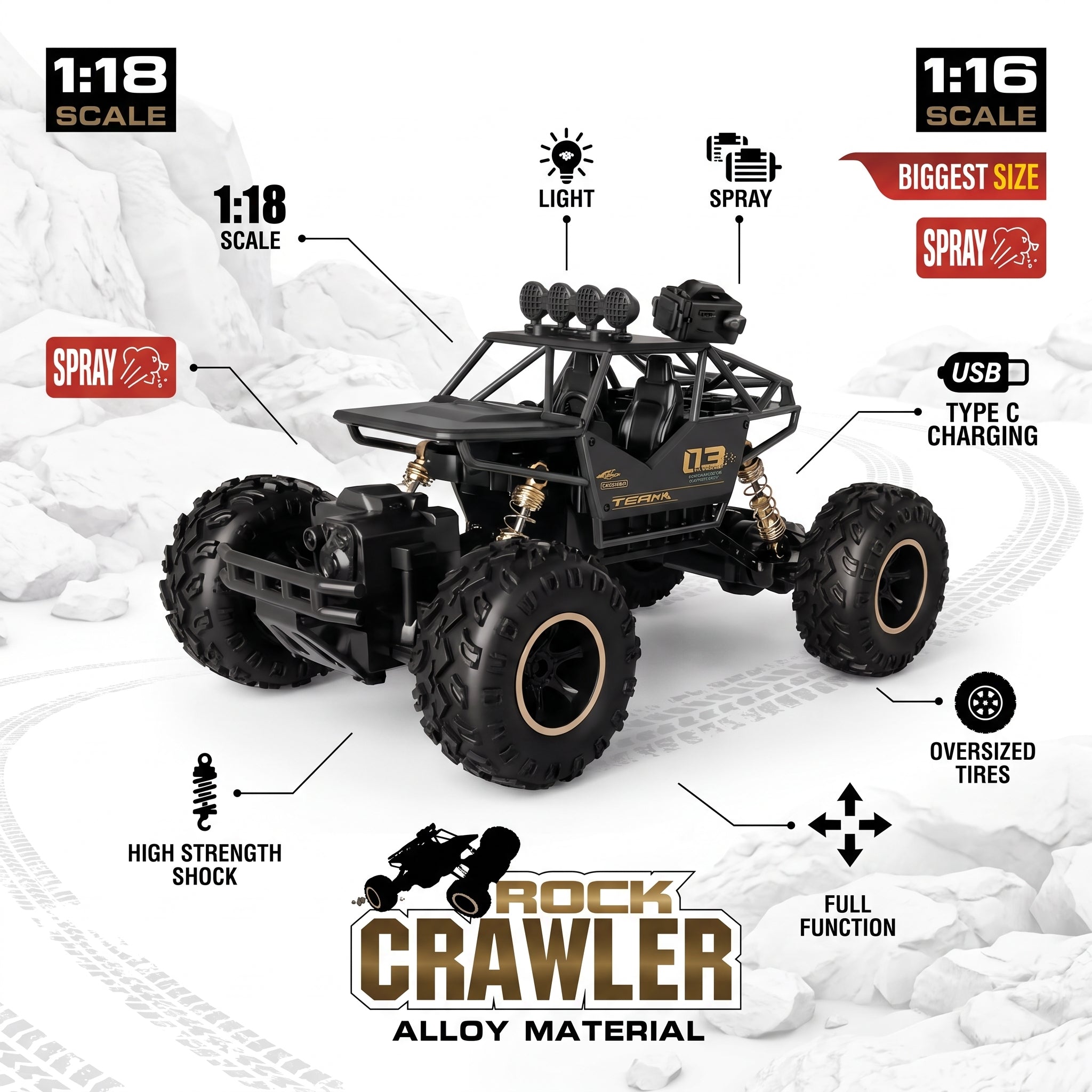 R.C. Medium Rock Crawler Smoke