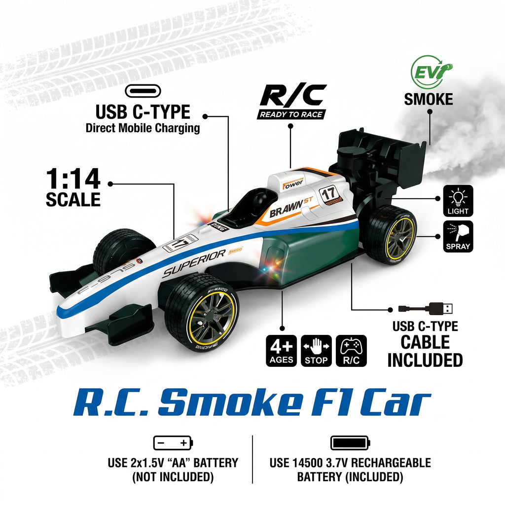 RC F1 Smoke Car