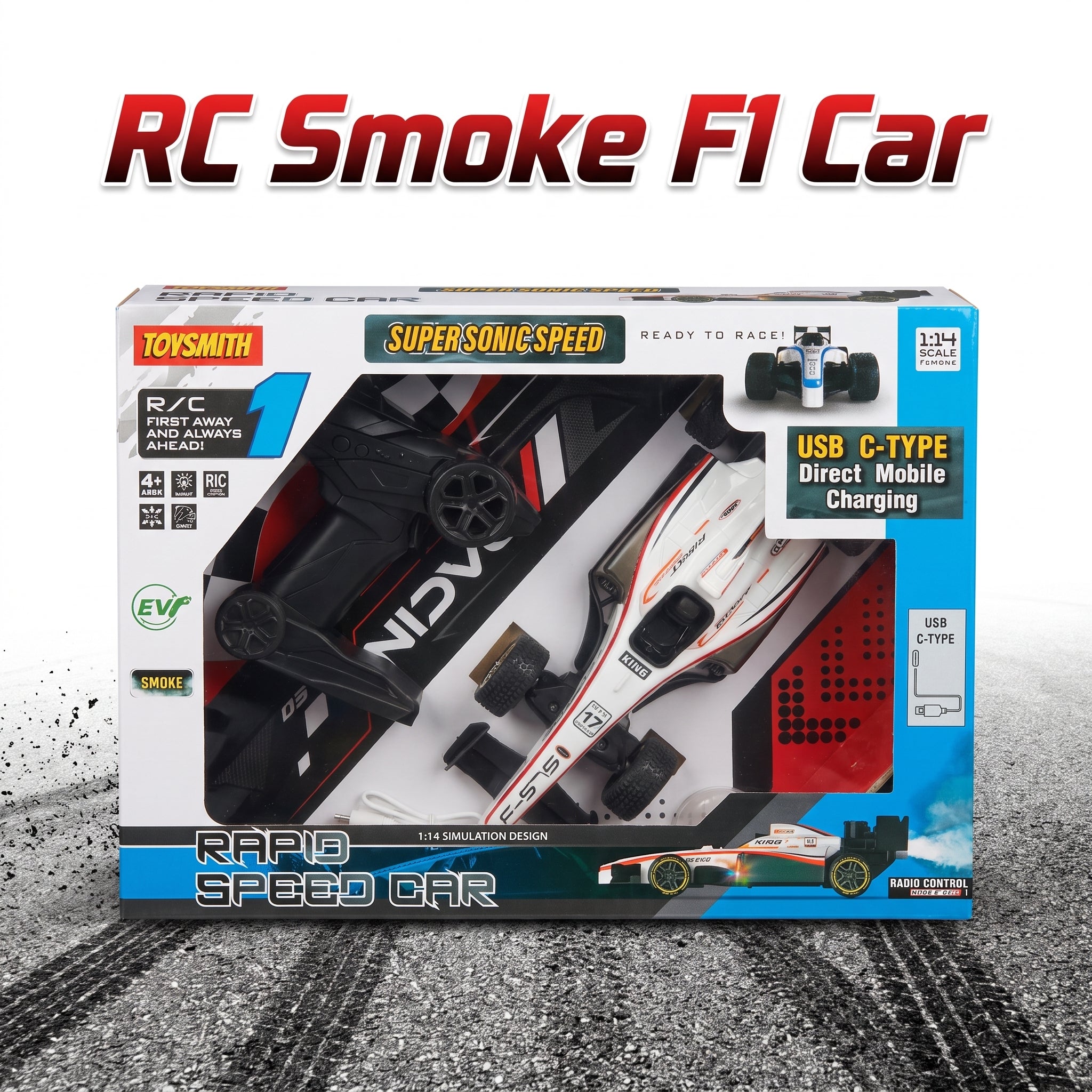 RC F1 Smoke Car