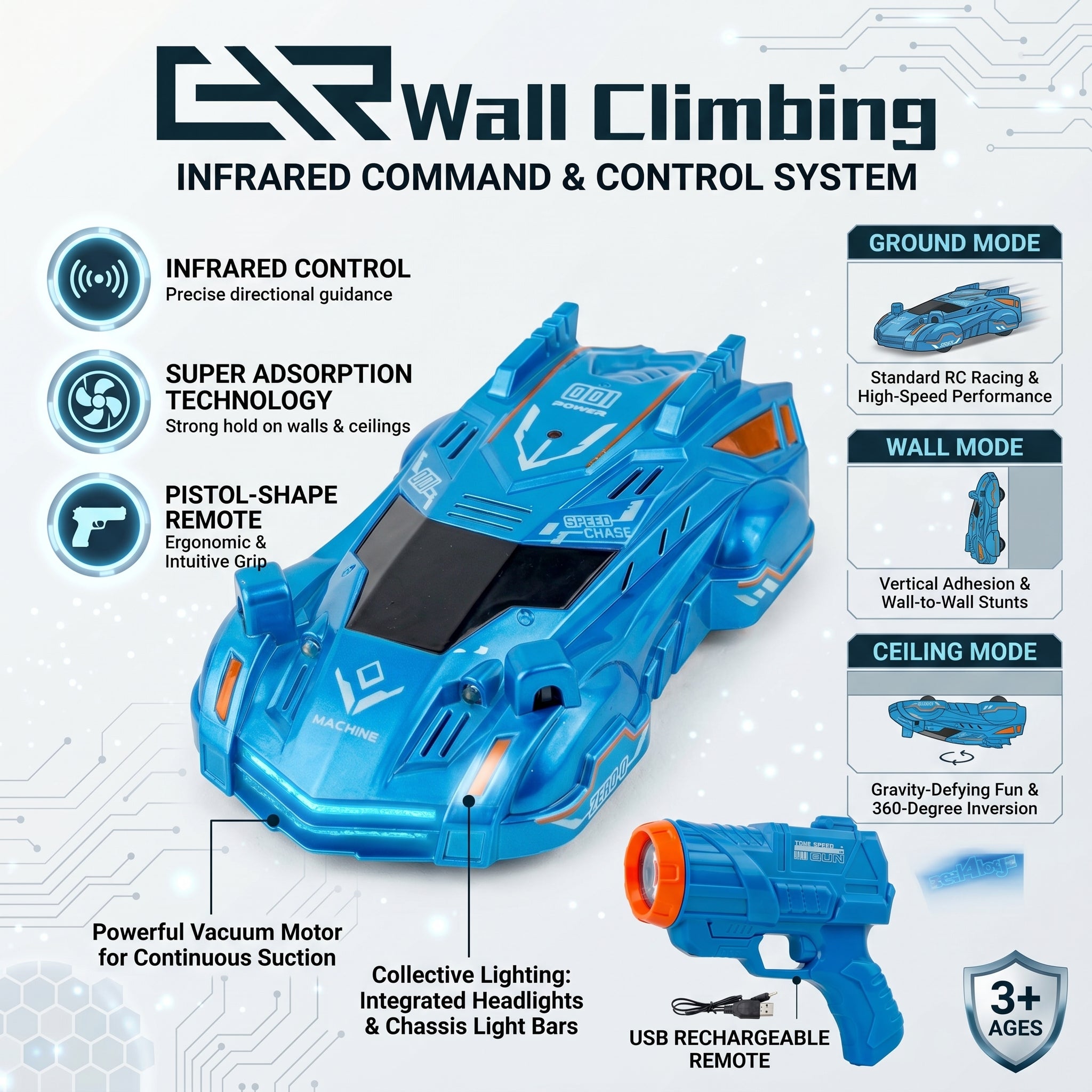 RC Wall Climber Laser Controlled