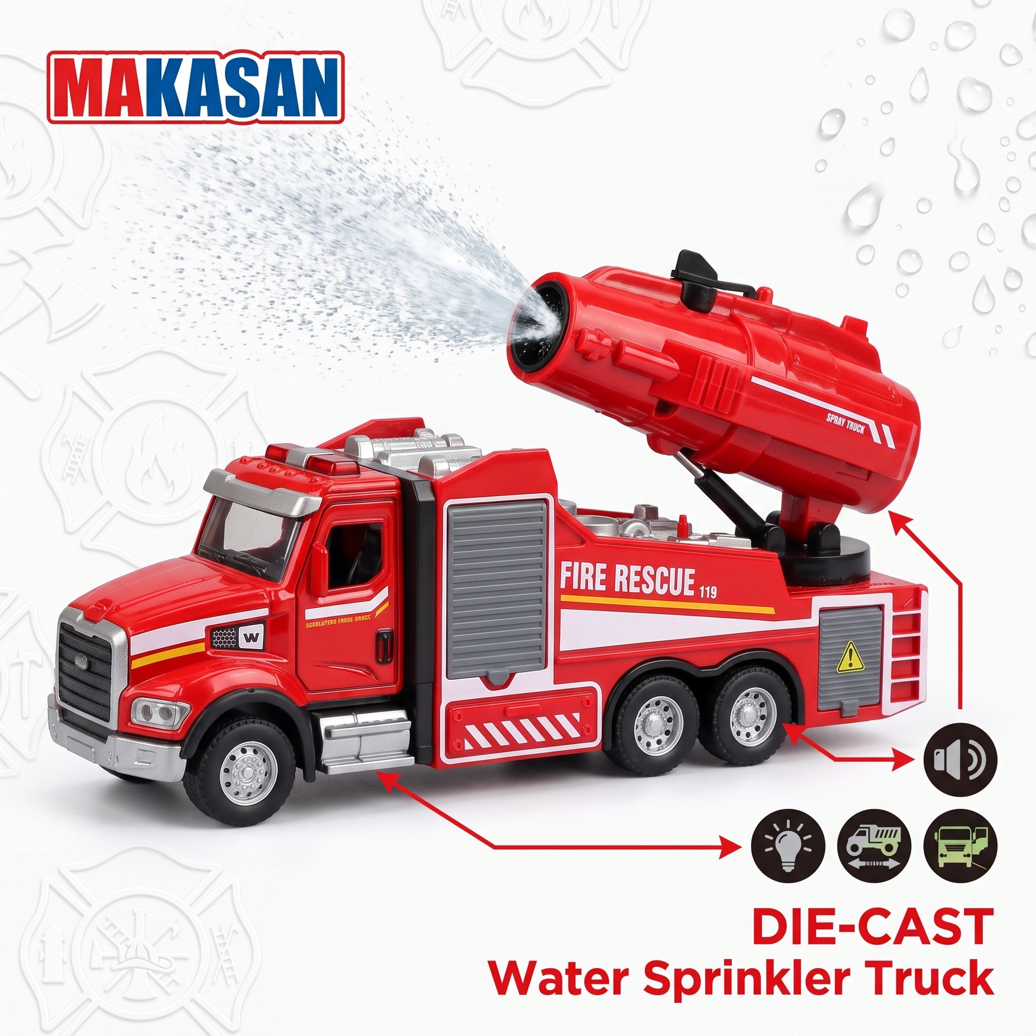 DIE-CAST Water Sprinkler Truck